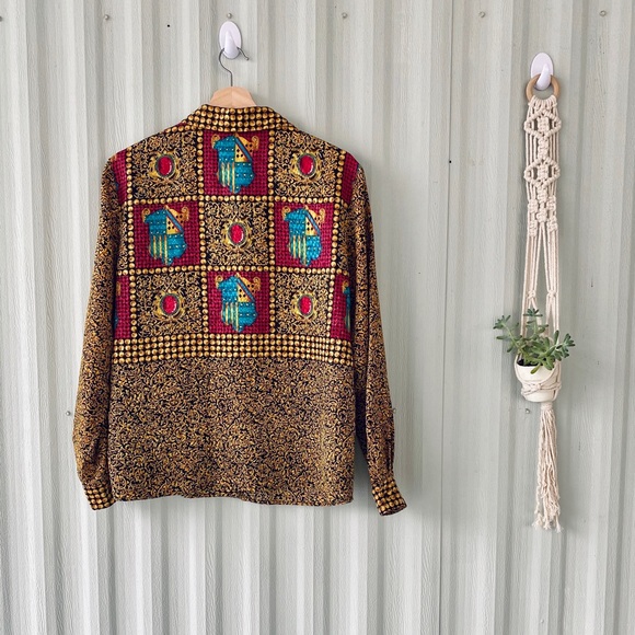 Vintage Versace Style Silk Blouse - Picture 8 of 8